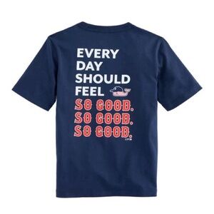 Vineyard Vines Women's Every Day Should Feel T-Shirt Short Sleeve Black Size L